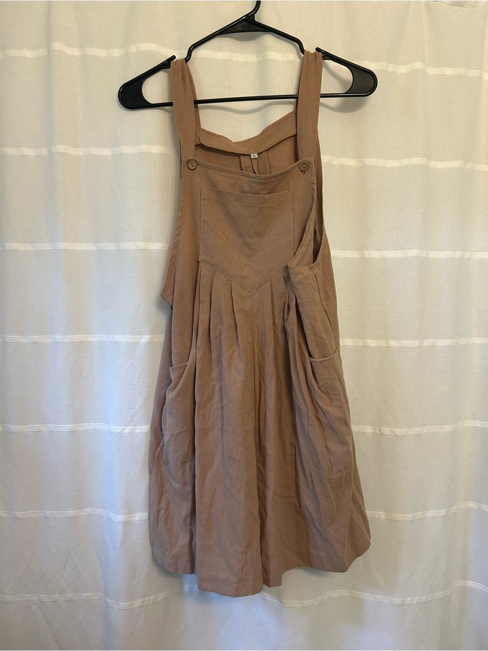 Tan Overall Romper.